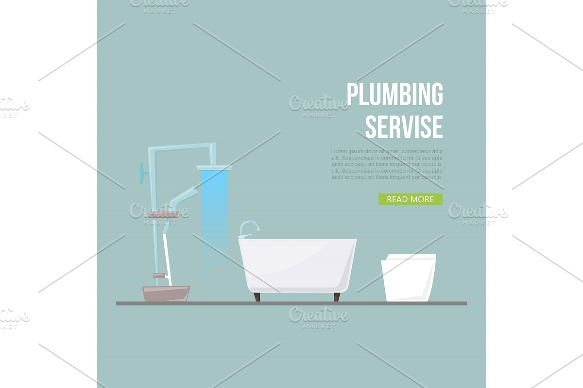 Plumbing and repairing service in Illustrations - product preview 8