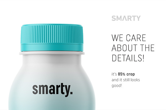 Dairy bottle mockup in Product Mockups - product preview 2