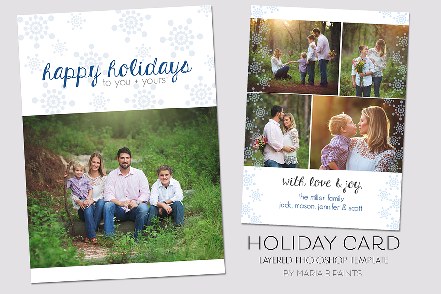 Holiday Card Template in Card Templates - product preview 8