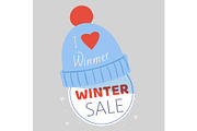 Winter holiday sale vector