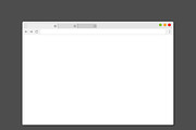 Simple browser window, flat vector i
