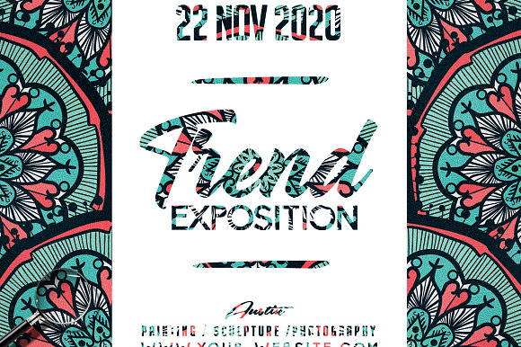 Trend Exposition | Minimal Art Flyer in Invitation Templates - product preview 6