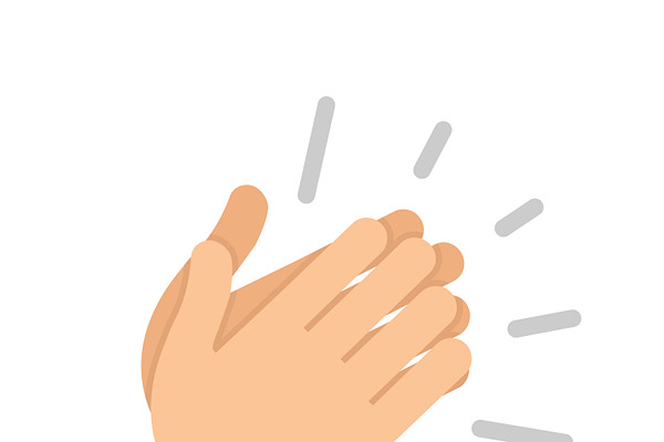 Clapping hands vector flat icon