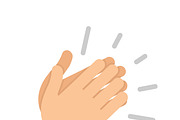 Clapping hands vector flat icon