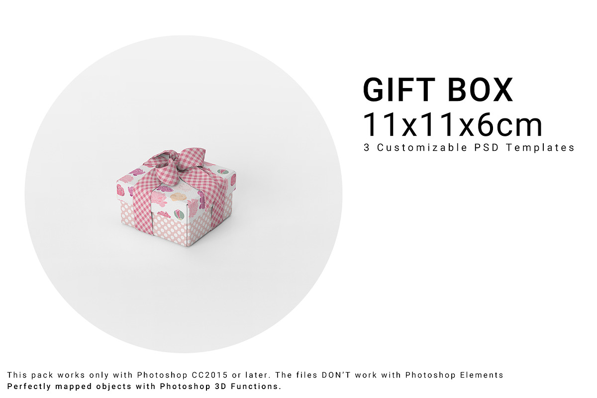 Gift Box 11x11x6cm in Product Mockups - product preview 8