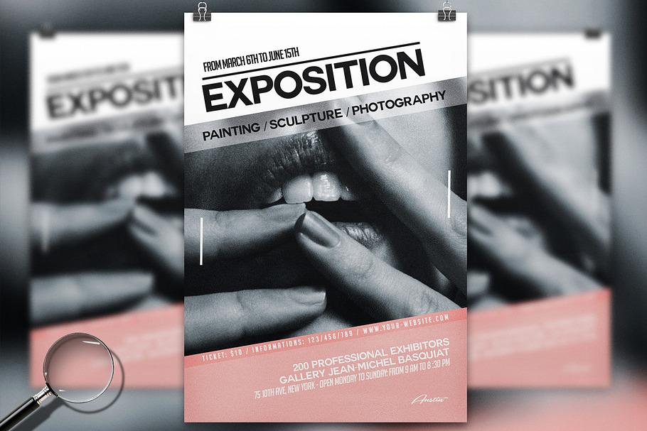 Gallery Exposition | Minimal Flyer in Invitation Templates - product preview 8