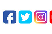 Social media icons illustration