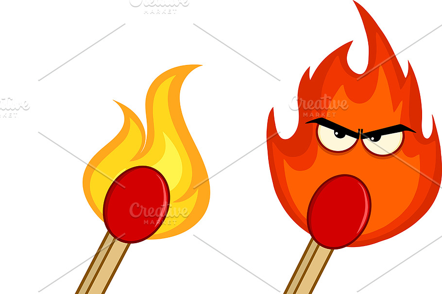 Burning Match Sticks Collection in Illustrations - product preview 8