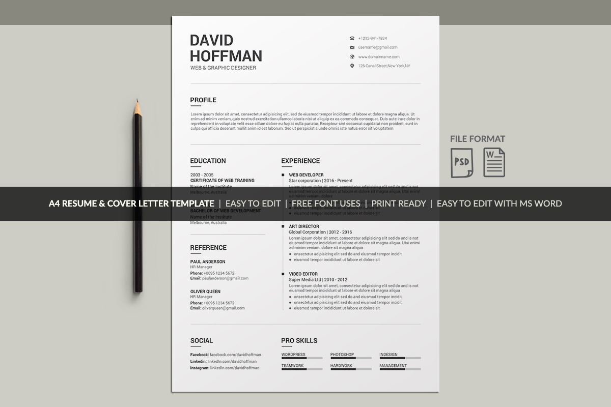 Resume/CV in Letter Templates - product preview 8