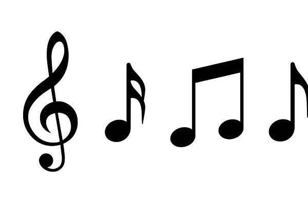 Musical notes icon. Vector illustrat