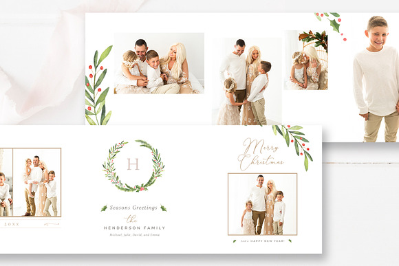 Trifold 5x5 Christmas Card PSD in Card Templates - product preview 1