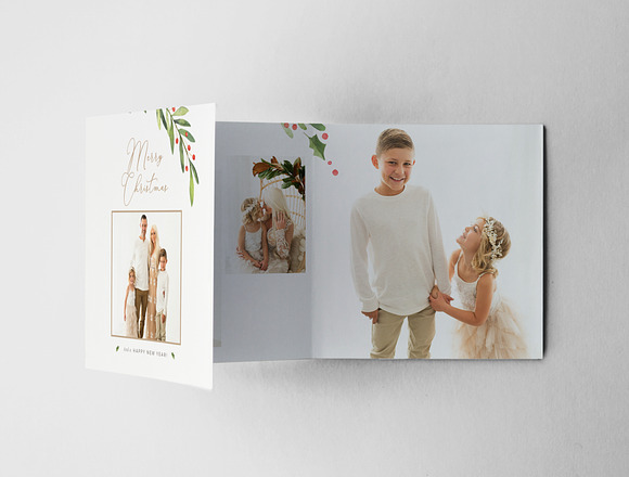 Trifold 5x5 Christmas Card PSD in Card Templates - product preview 3
