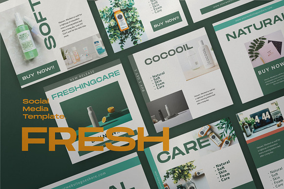 Fresh Healty - Social Media Template in Instagram Templates - product preview 1