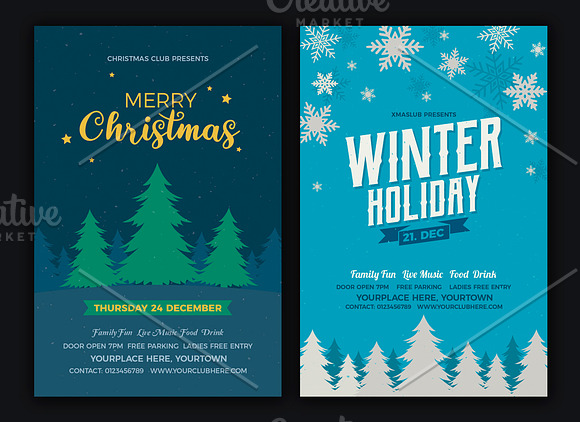 Christmas Flyer / Invitation Set in Invitation Templates - product preview 2