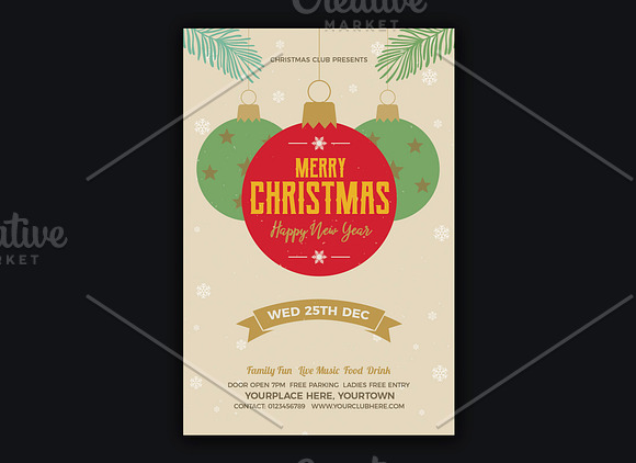 Christmas Flyer / Invitation Set in Invitation Templates - product preview 3