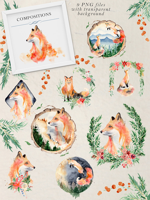 Woodland story Vol.2 Foxes in Illustrations - product preview 1