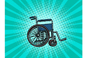 empty wheelchair. human health