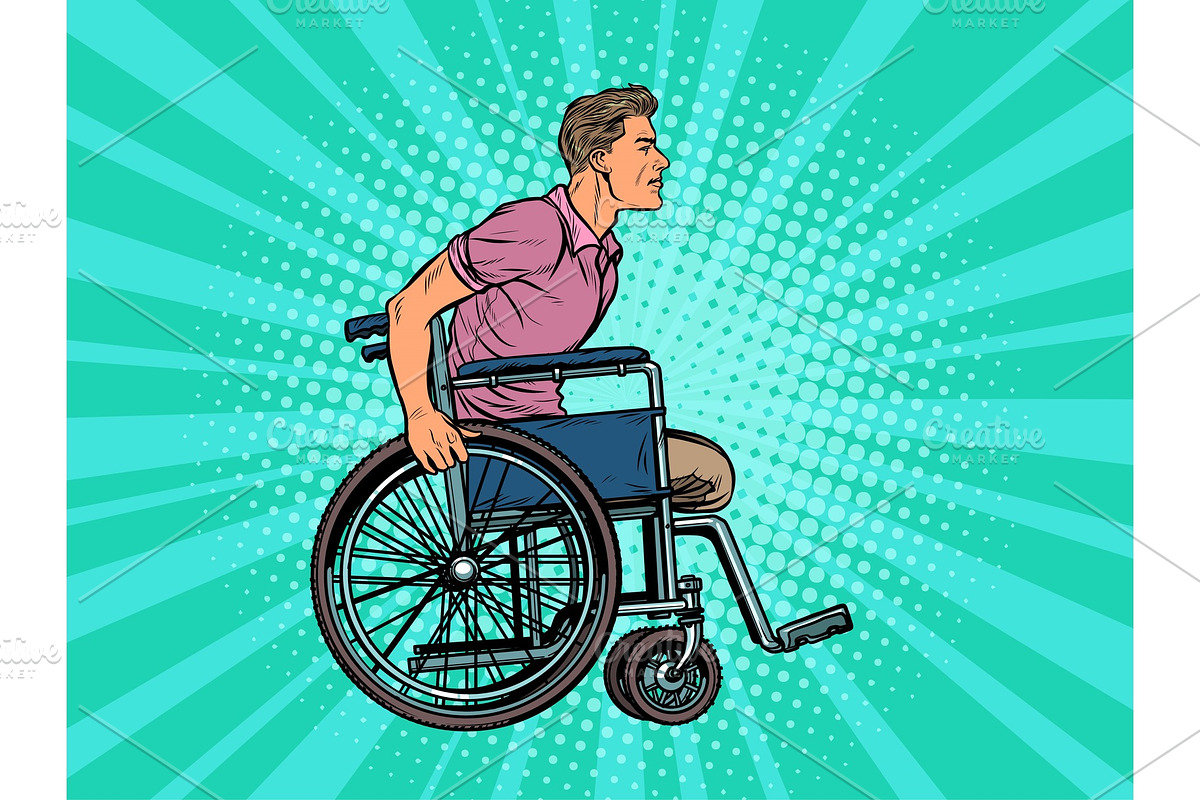 legless man disabled veteran in a in Illustrations - product preview 8