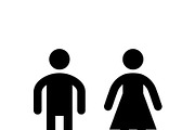 Male and female toilet icon