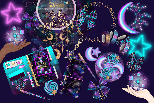 Outer Space New Year Planner Clipart
