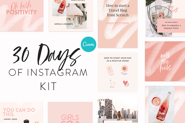 30 Days Instagram Template Kit