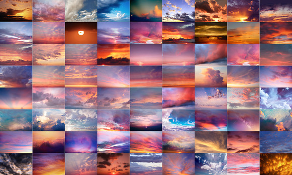 220 Dramatic sky, sunet sky backdrop in Objects - product preview 2