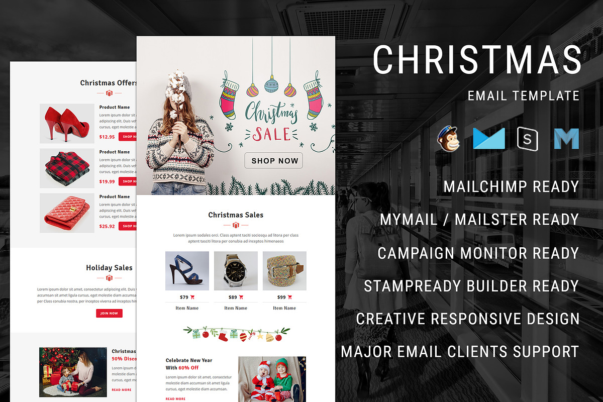 Christmas Email Newsletter Template in Mailchimp Templates - product preview 8