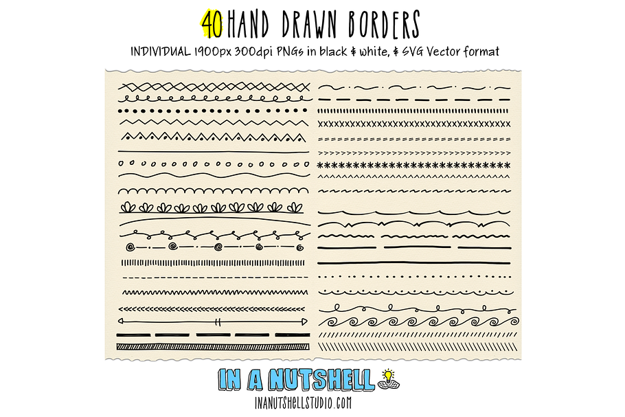 Hand Drawn Borders Doodle Borders in Graphics - product preview 8
