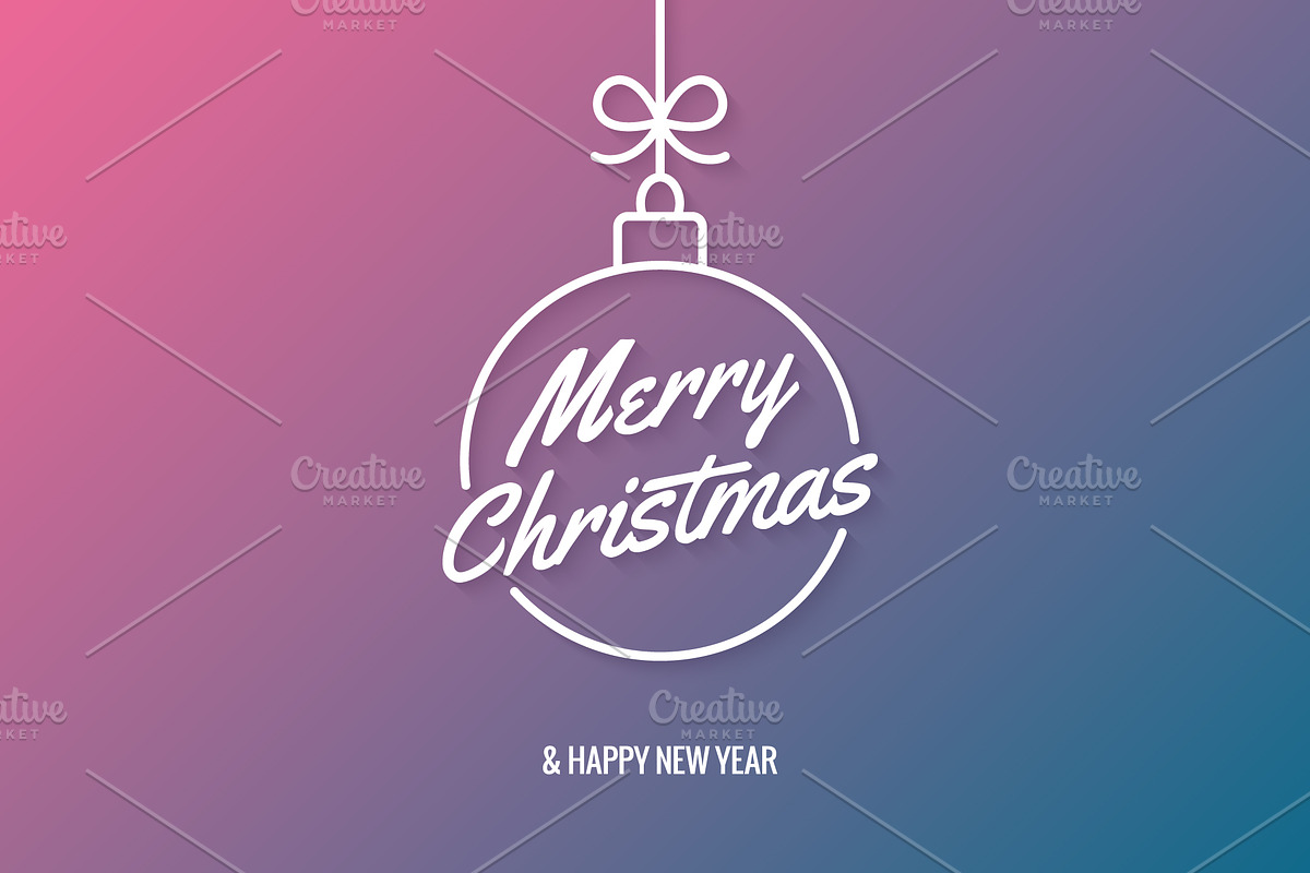 Merry Christmas lettering with xmas. in Illustrations - product preview 8