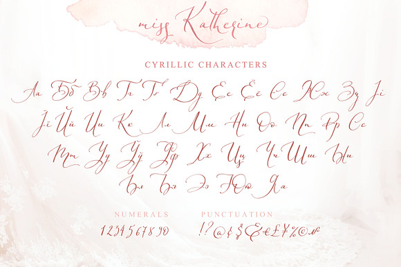 Miss Katherine font Cyrillic + Extra in Script Fonts - product preview 15