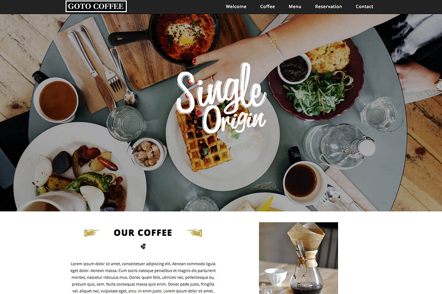 Coffee Website Responsive Template in Bootstrap Themes - product preview 8