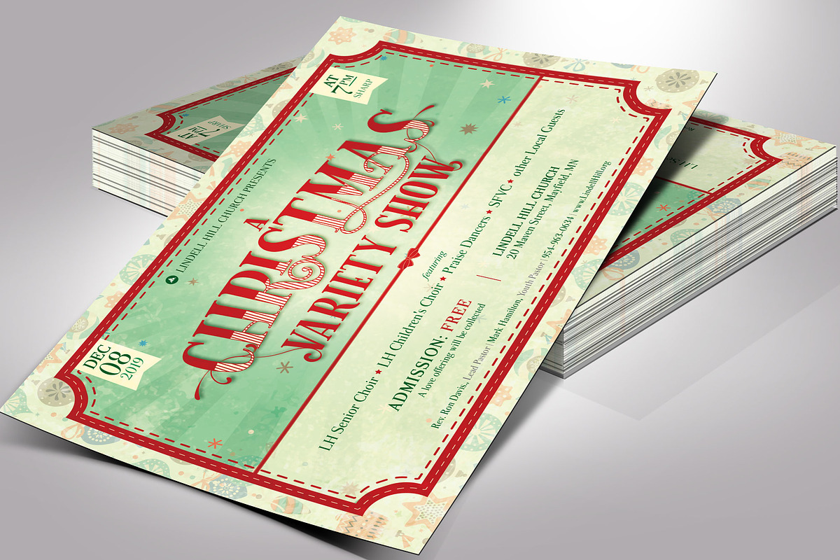 Christmas Show Flyer Template in Invitation Templates - product preview 8