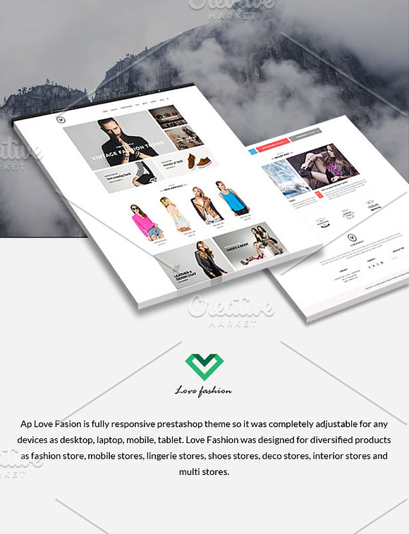 Ap Love Fashion Prestashop in Website Templates - product preview 1