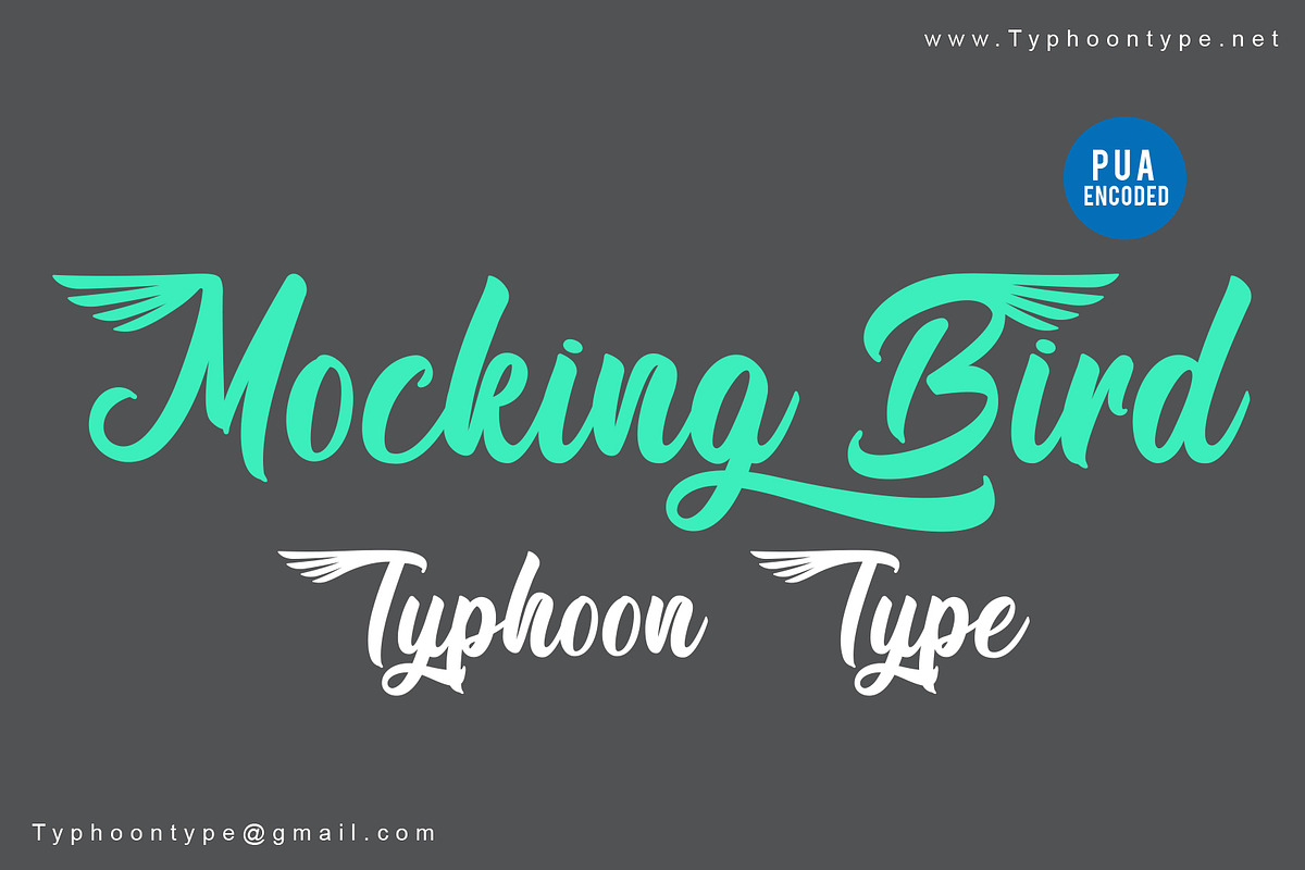 Mocking Bird font in Script Fonts - product preview 8