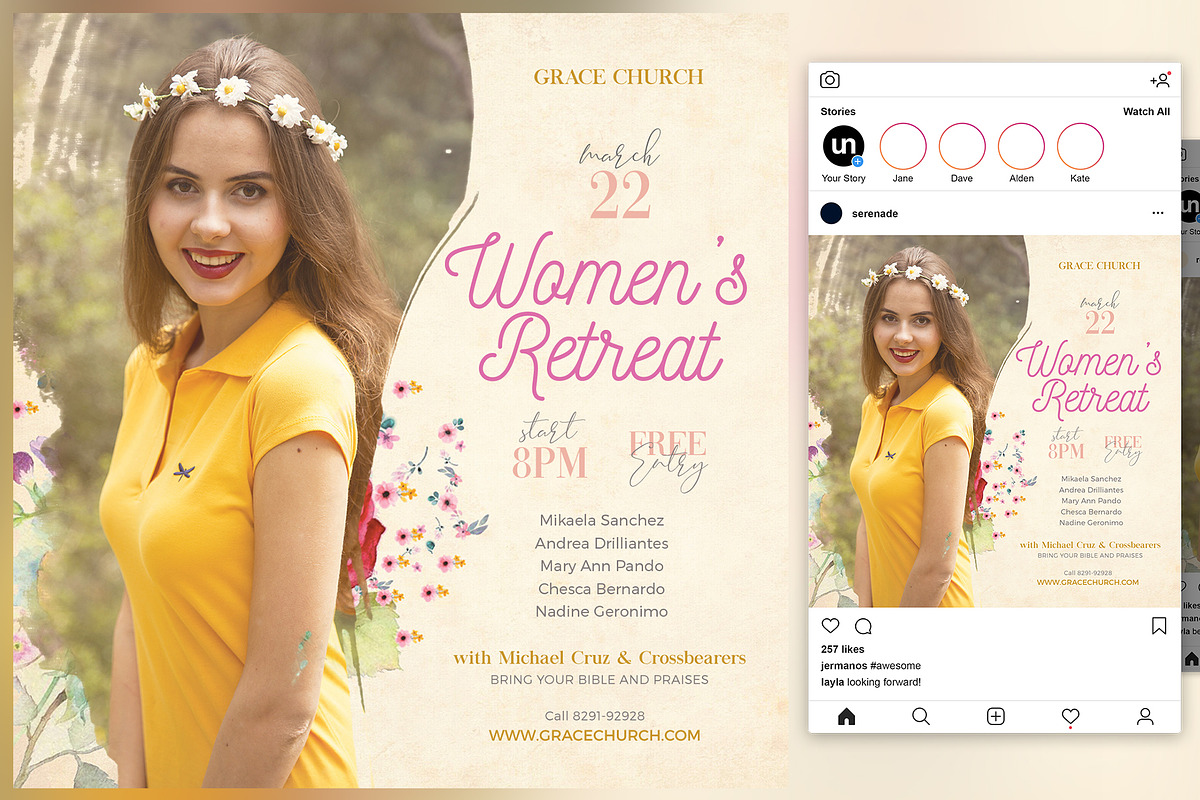 Women's Retreat Flyer in Flyer Templates - product preview 8