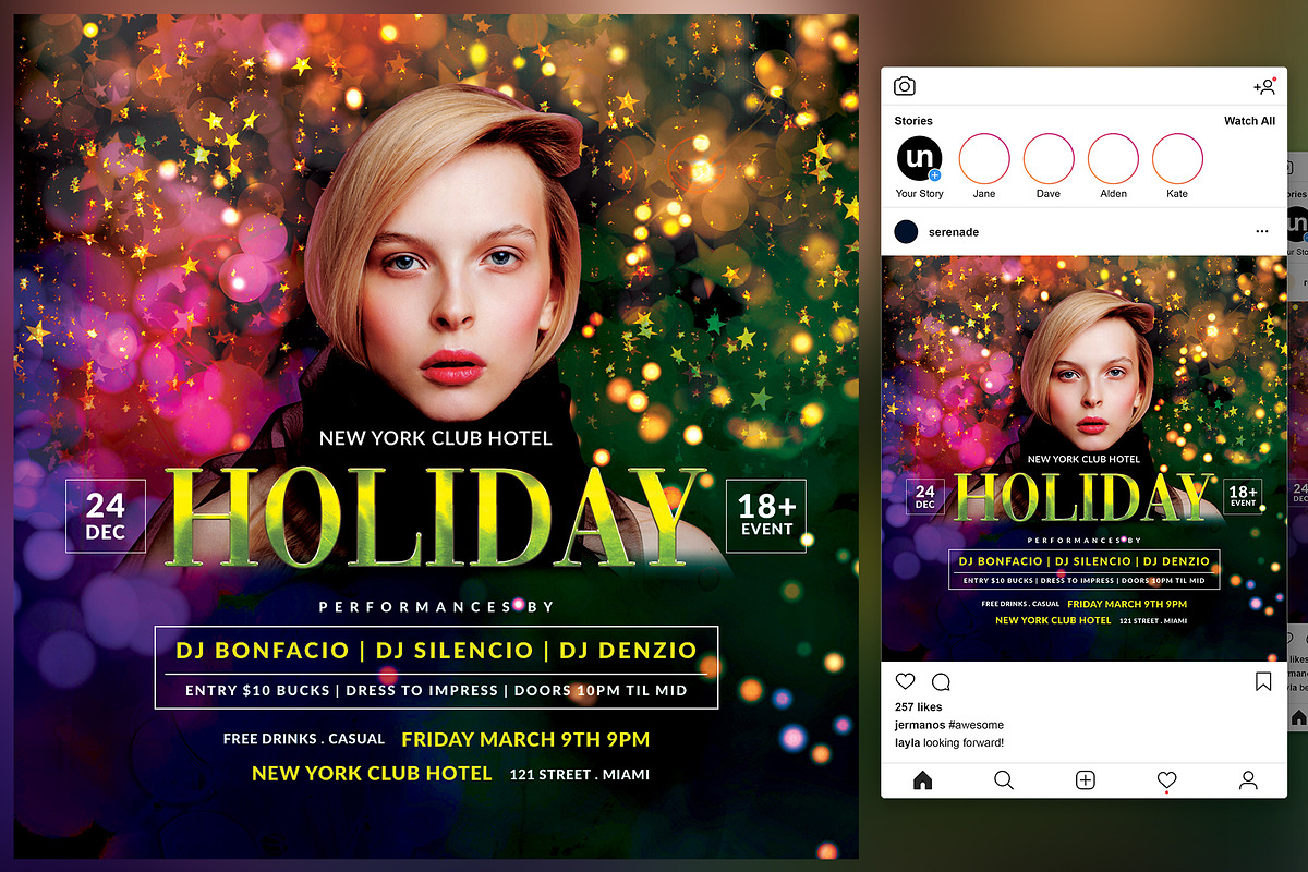 Holiday Flyer in Invitation Templates - product preview 8