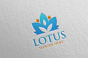 Yoga and Spa Lotus Flower logo 59