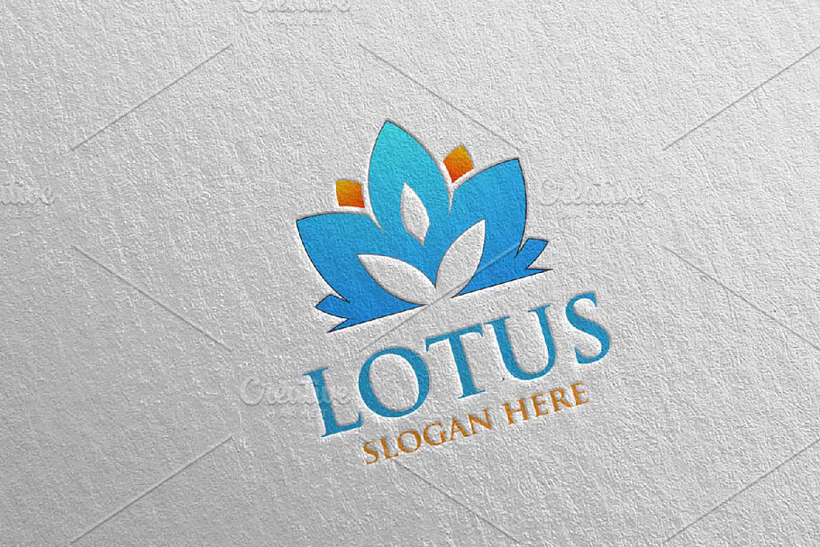 Yoga and Spa Lotus Flower logo 59 in Logo Templates - product preview 8
