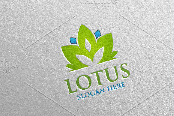 Yoga and Spa Lotus Flower logo 59 in Logo Templates - product preview 2