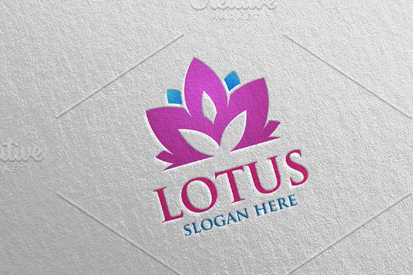 Yoga and Spa Lotus Flower logo 59 in Logo Templates - product preview 3