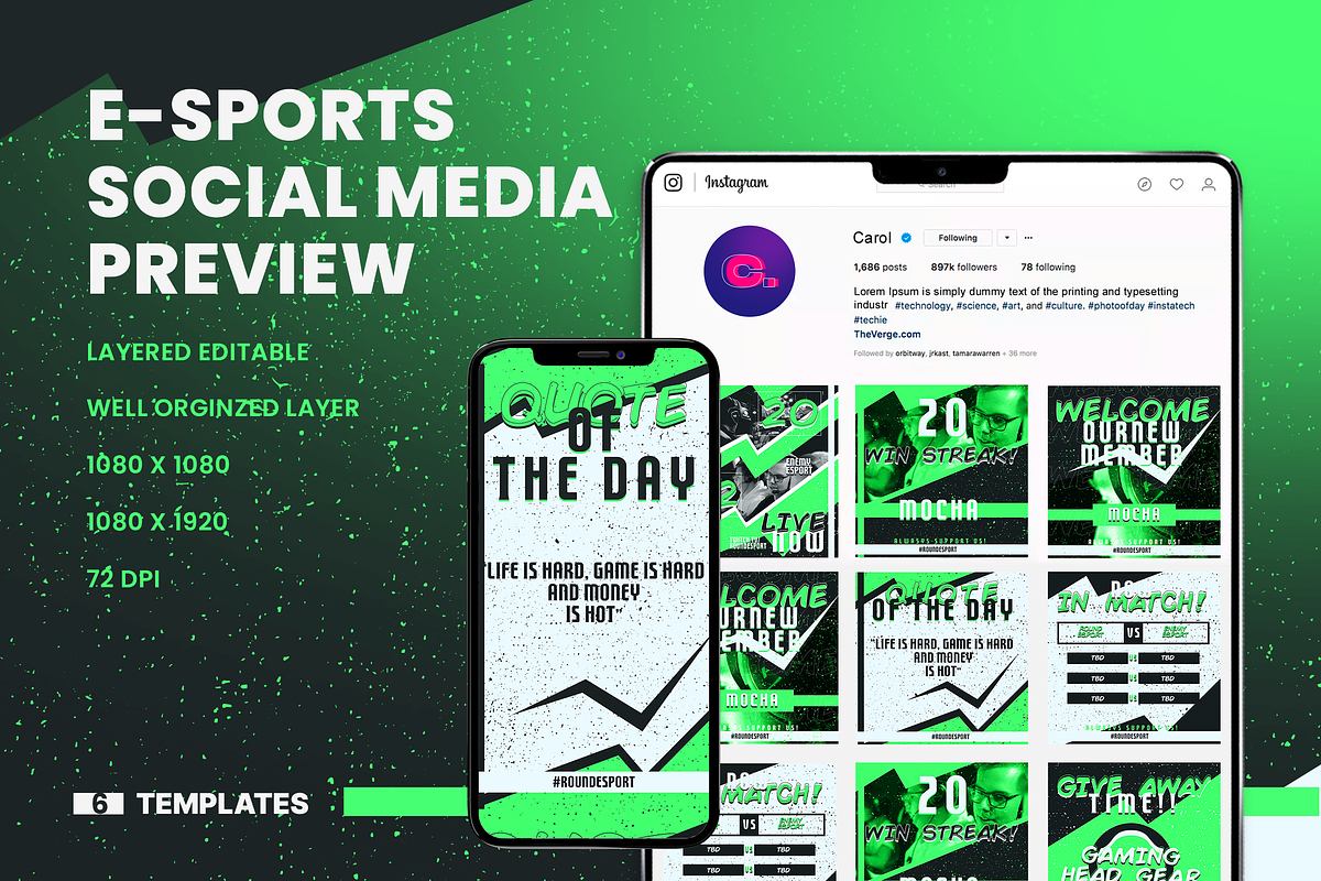 Social Media E-Sports Vol.1 in Instagram Templates - product preview 8