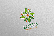 Yoga and Spa Lotus Flower logo 60