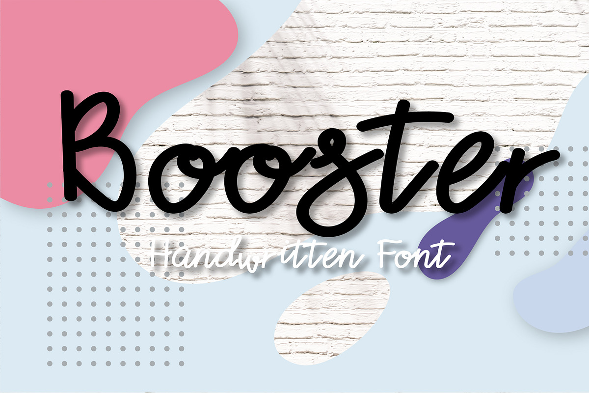 Booster font in Script Fonts - product preview 8