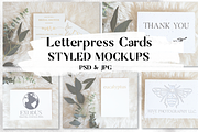Letterpress Cards - Styled Mockups