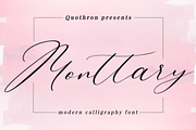 Monttary - Modern calligraphy font