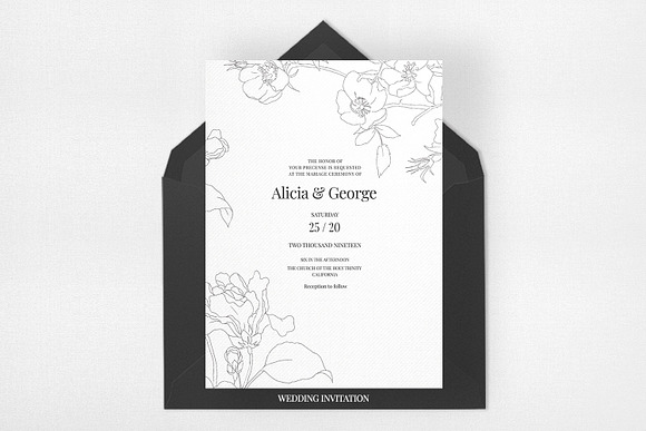 Wedding Invitation Suite - M.Botanic in Wedding Templates - product preview 1