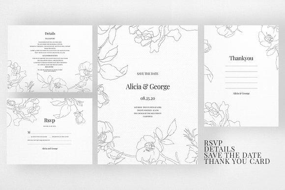 Wedding Invitation Suite - M.Botanic in Wedding Templates - product preview 2
