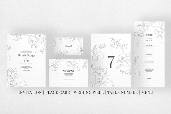 Wedding Invitation Suite - M.Botanic in Wedding Templates - product preview 4