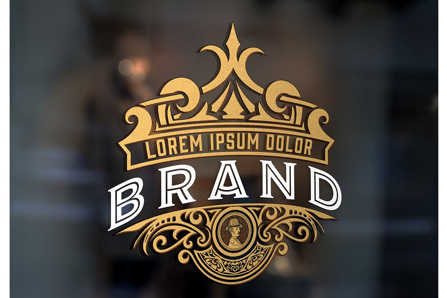 Vintage Logo with Gold Elements in Logo Templates - product preview 8