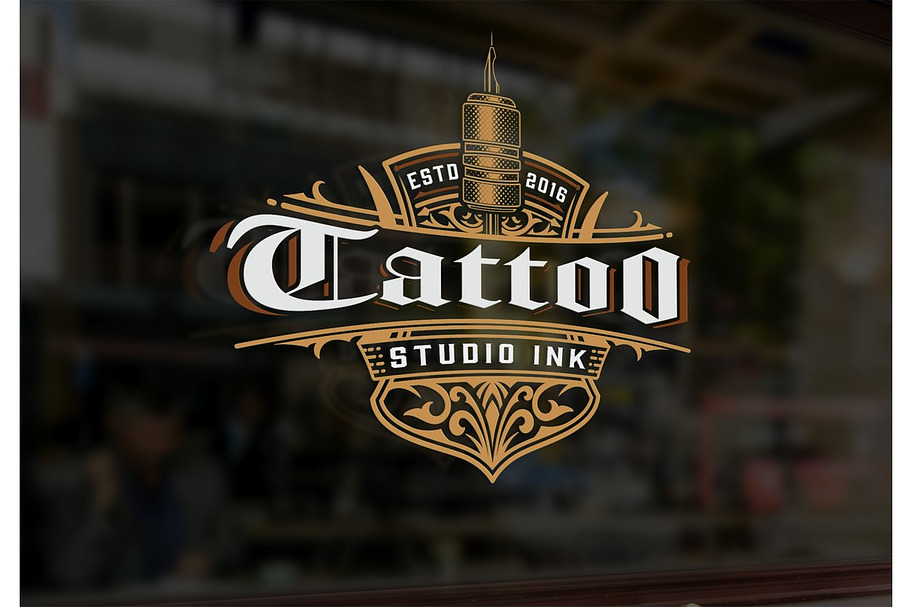 Vintage Tattoo Logo in Logo Templates - product preview 8
